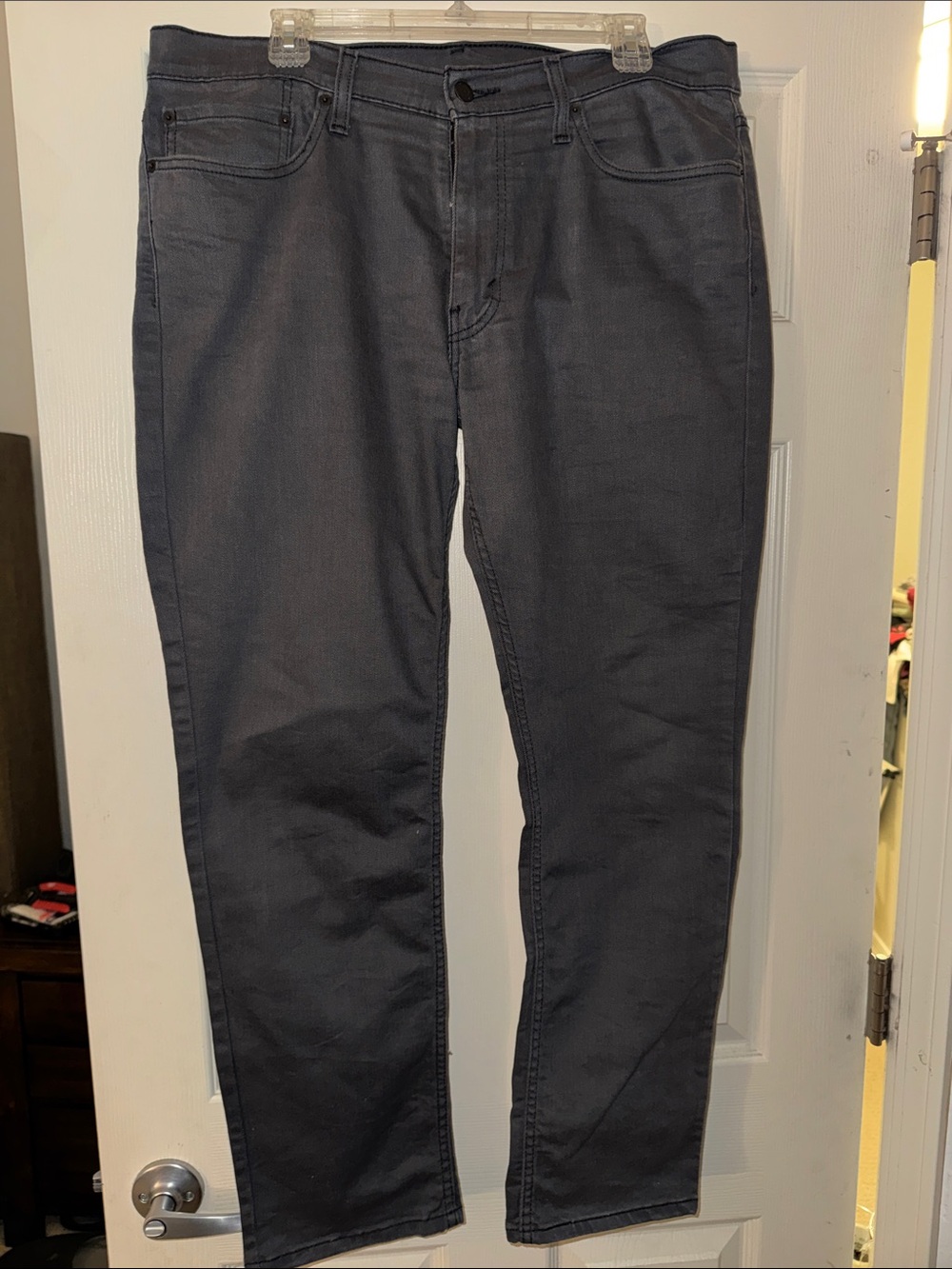 Levi's Men's Charcoal Slim Straight Jeans